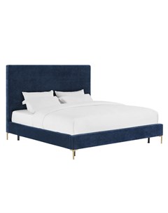 Мягкая кровать albee синий 170x145x215 см Myfurnish
