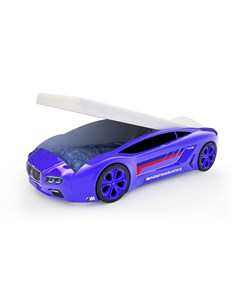 Кровать машина карлсон roadster бмв с подъемным механизмом с подсветкой дна и фар синий 105x49x174 с Magic cars