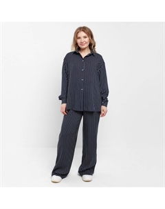Костюм женский (рубашка, брюки) : Enjoy цвет синий, размер 48 Minaku
