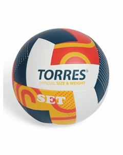 Мяч волейбольный Set, V32345, р. 5, ТПУ, бутиловая камера, клееный, МИКС Torres