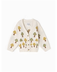 Кардиган Грибочки, рост 68-74 см, бежевый Крошка я
