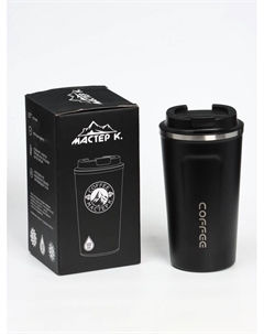 Термокружка Original, 500 мл, сохраняет тепло 10 ч, нержавеющая сталь, пластик, чёрная Мастер к