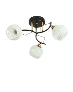 Люстра «Аделла» 3хЕ27 40 Вт чёрно-золотой 60×60×26 см Bayerlux