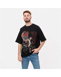 Футболка мужская "Dragon", черный, р. 56 Kaftan