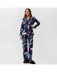 Пижама женская (рубашка, брюки) Tropical dream, размер 56-58 Kaftan