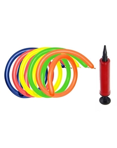 Воздушные шары для моделирования 150 см, d=2.5 см, 24 шт. + насос, МИКС Страна карнавалия