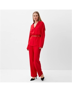 Костюм женский (рубашка, брюки) :Casual Collection цвет красный, размер 42 Minaku