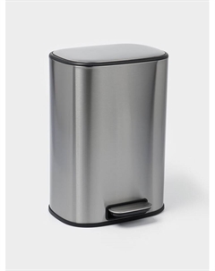 Ведро мусорное с педалью, 12 л, нержавеющая сталь, хром матовый Stölz