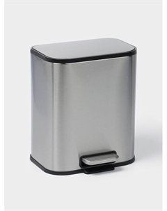 Ведро мусорное с педалью, 5 л, нержавеющая сталь, хром матовый Stölz