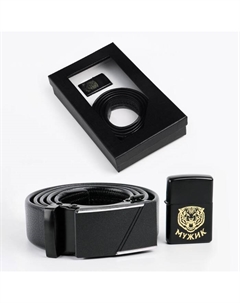 Подарочный набор «Тигр», ремень и бензиновая зажигалка Сима-ленд