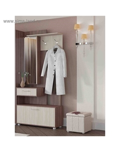 Прихожая «Инфинити», с зеркалом, 1000×354×2140 мм, цвет ясень шимо светлый/тёмный Мф линаура