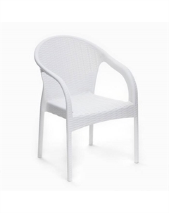 Кресло садовое "Феодосия" 64 х 58,5 х 84 см, белое Шафран