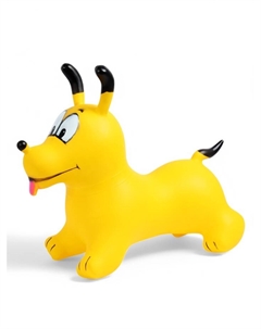 Попрыгун «Собачка», 56×32×53 см, жёлтый Zabiaka