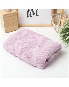 Полотенце махровое, цв. розовый, 50х90 см, 83% хлопок, 17% лён, 500 г/м2 Этель