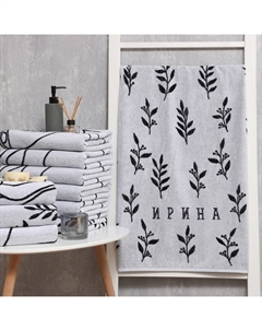 Полотенце именное махровое «Ирина» 70х130см, 100% хлопок, 420гр/м2 Этель