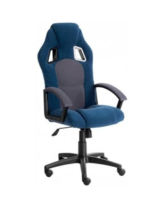 Игровое (геймерское) кресло Driver (флок/ткань, синий/серый) Tetchair