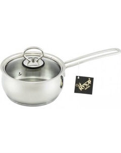 Кастрюля с длинной ручкой Магнолия Классика со стеклянной крышкой 1.2 л Кухар