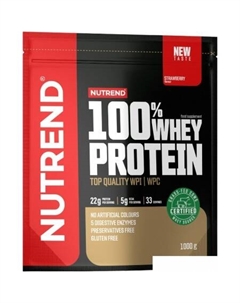 100% Whey Protein (1000г, клубника) Nutrend