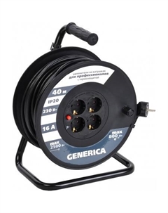 Удлинитель УК40 WKP20-16-04-40-G (40 м, черный) Generica