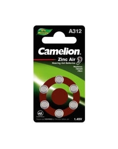 Комплект батареек Camelion ZA312 BL6 Mercury Free