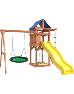 Игровой комплекс National Tree Company С зелеными качелями гнездо Свиби IgroWoods / ДП-4 National tree company