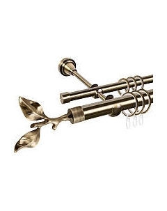 Карниз для штор АС ФОРОС Grace D25Г/16Г + наконечники Лист розы Ас форос