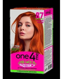 Крем-краска для волос One4me Яркий цвет с эффектом металлик тон 87