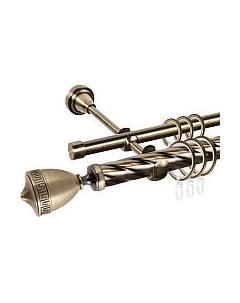 Карниз для штор АС ФОРОС Grace D25К/16Г + наконечники Версус Ас форос