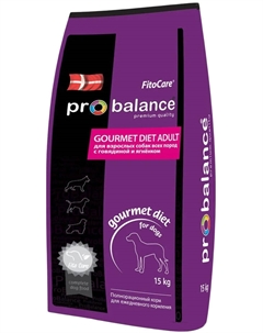 Корм для собак Gourmet Diet Adult Beef & Lamb 15 кг Probalance