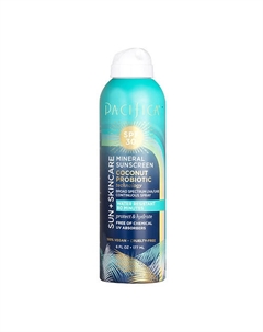 Солнцезащитный крем с пробиотиком SPF30 Mineral Sunscreen Spray SPF 30 - Coconut Probiotic 177 Pacifica