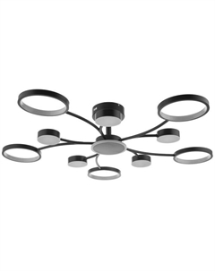 Люстра с ПДУ 2299/11BK LED 216 Вт 3000-6000К черный 97×97×18 см Bayerlux