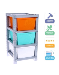 Комод «Яркое настроение», 3 секции Соломон