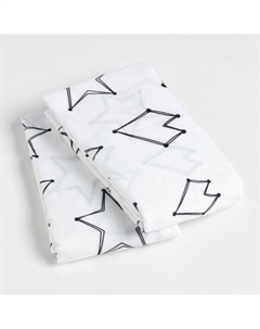 Набор пеленок муслиновых «Геометрия» 75х120см-2шт, 100% хлопок Крошка я