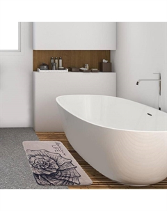 Коврик для ванной "Marine life", 80х50 см, велюр Этель