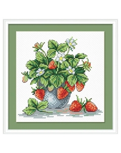 Набор для вышивания «Аппетитная клубника» 15×18 см М.п.студия