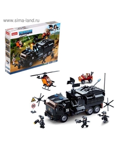 Конструктор Полиция «Штурмовой грузовик», 759 деталей Sluban