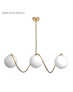 Люстра «Спираль» 3×40 Вт E27 золото 20×80×90 см Bayerlux