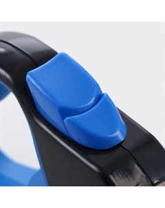 Рулетка «» светоотражающая, 8 м, до 50 кг, трос, прорезиненная ручка, голубая Пижон