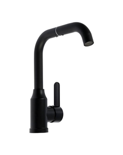 Смеситель для кухни ZEIN Z3702, однорычажный, поворотный излив высотой 20 см, черный Zein