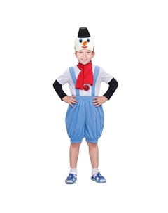 Костюм карнавальный детский «Снеговик», комбинезон, маска, шарф, рост 110-116 см Страна карнавалия