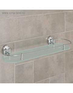 Полка настенная с ограничителем Аccoona A11010-1, 52×12 см, стекло Accoona
