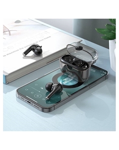 Наушники беспроводные Hoco EW22, TWS, вакуумные, Bluetooth 5.3, 30/300 мАч, шумоподавление, чёрные