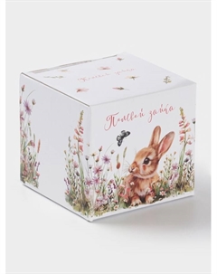 Сахарница с ложкой «Зайка», доломит, 10×9 см, 300 мл, белая Доляна