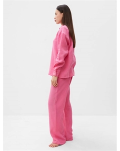 Пижама женская (рубашка, брюки) Basic, размер 48-50, розовая Kaftan