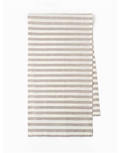 Дорожка на стол Soprano 40×146 см, лён 100%, 180 г/м², белая/серая Этель