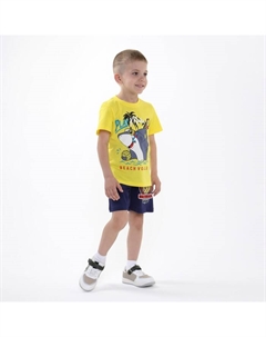 Комплект (футболка, шорты) для мальчик, цвет желтый, рост 110 см Sladikmladik