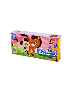 Гуашь 12 цветов × 15 мл ZOO, блок-тара Луч