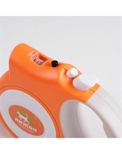 Рулетка "" с фонариком, прорезиненная ручка, 5 м, до 35 кг, оранжевая Пижон