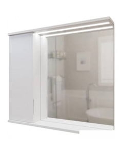 Шкаф с зеркалом Лайн 80 553016 (левый, с подсветкой) Mixline