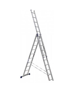 Лестница-стремянка трехсекционная универсальная 5310 3x10 Алюмет